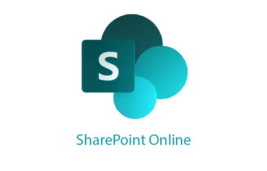 "Microsoft SharePoint logo, with dimensions of 543x348 pixels."