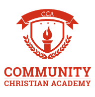 Community Christian Academy logo, sized 191x195 pixels.
