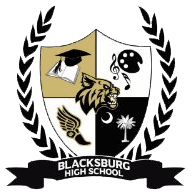 Blacksburg High School logo, sized 191x195 pixels.